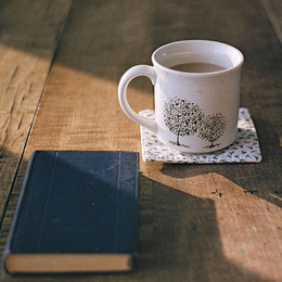 Dean's tea sidebar - cup of tea and book
